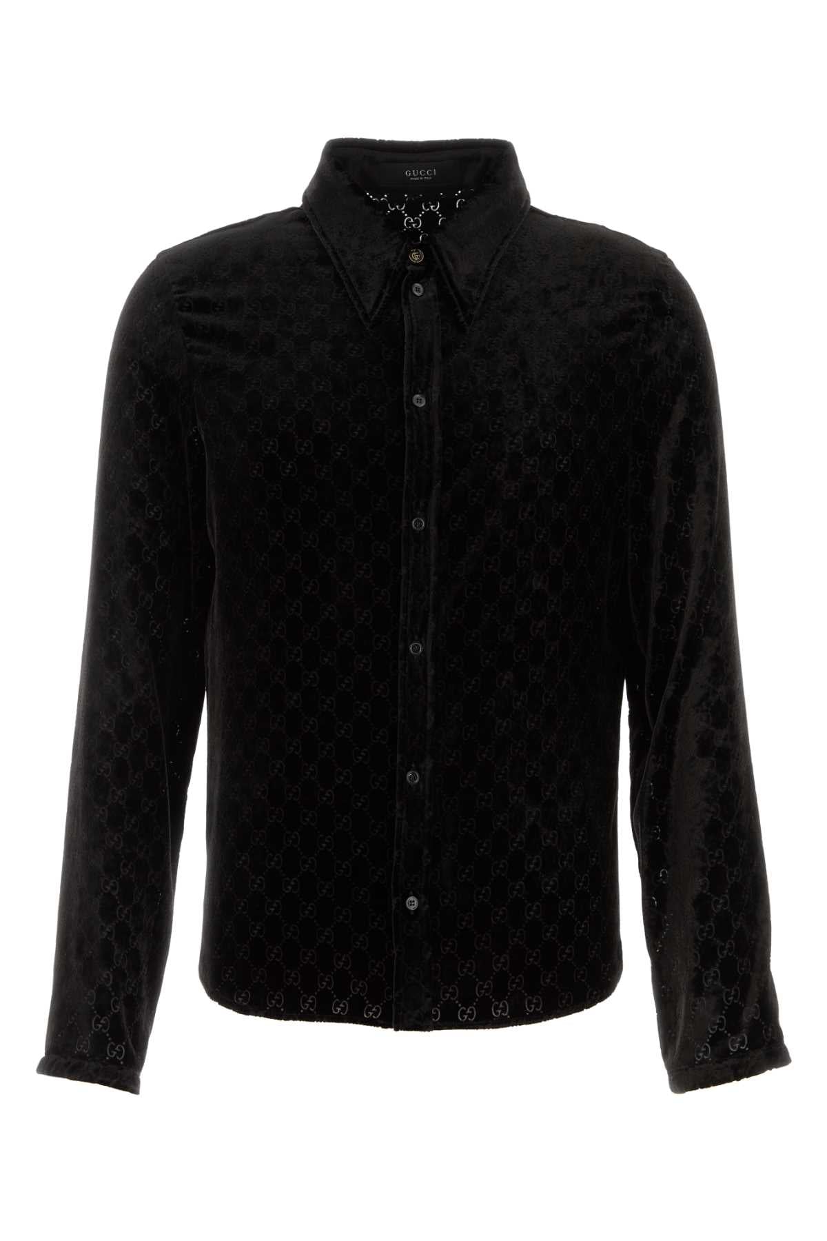 Black Viscose Mix Camicie
