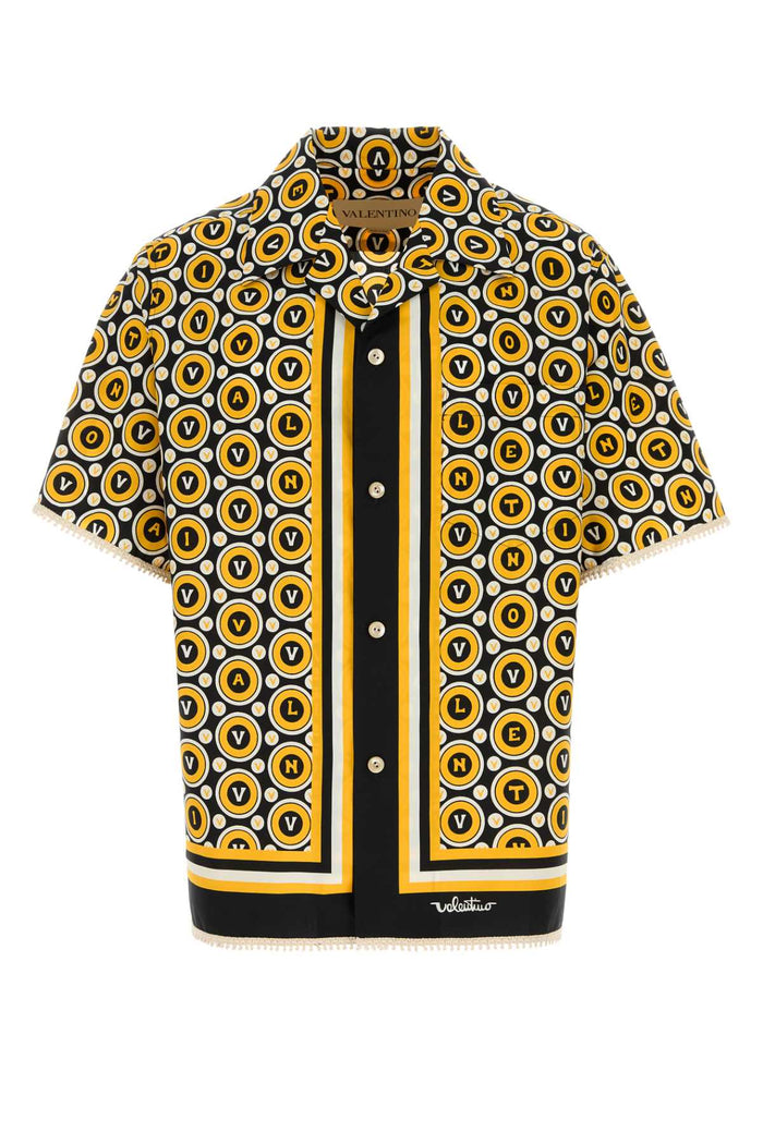 Printed Poplin Shirt Erogialloavorio Exterior: Cotton Camicie