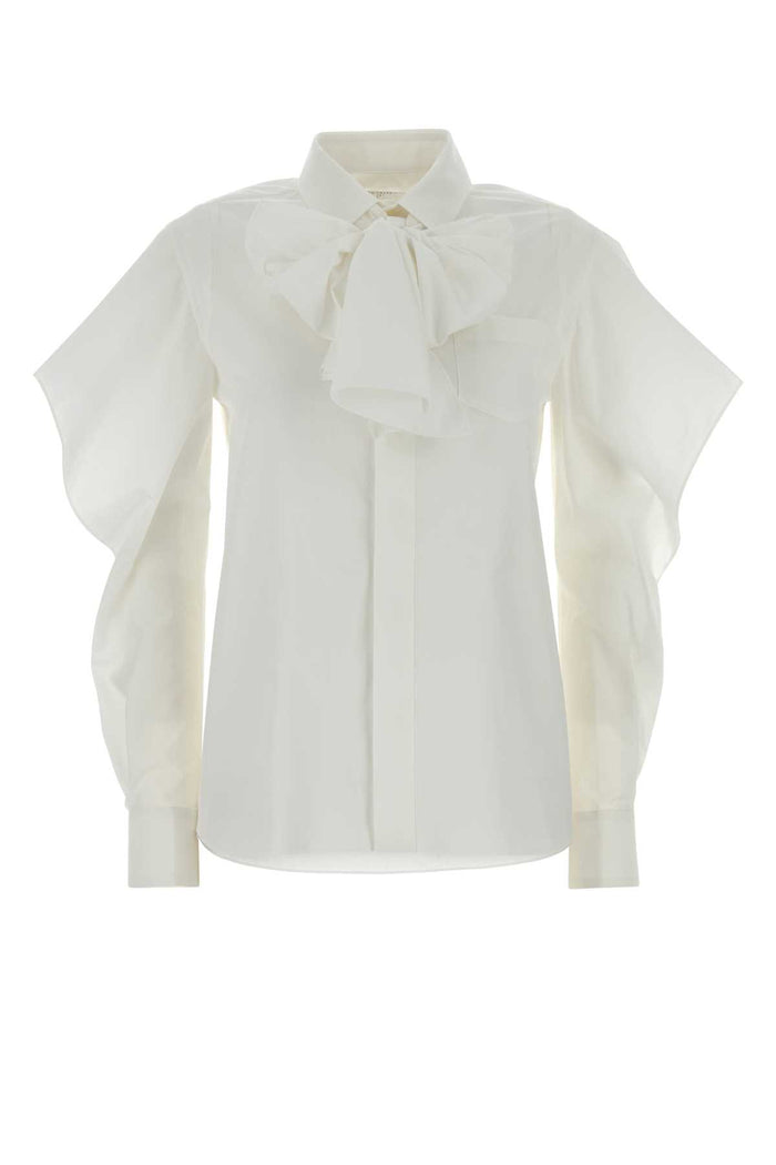 White Poplin Shirt Offwhite Polyester Cotton Camicie
