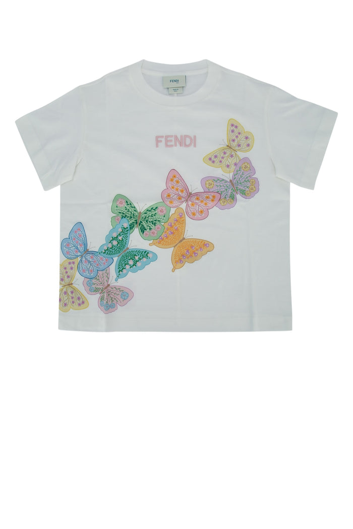T-Shirt Jersey Tinto Gesso Cream Co+ricamo:pl