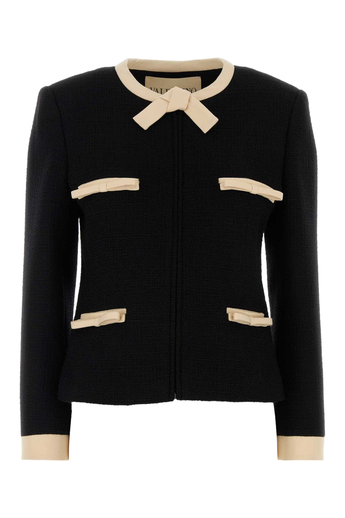 Black Tweed Blazer 0no Giacche E Gilet
