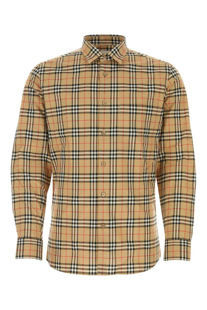 Embroidered Poplin Shirt Archivebeigeipchk Exterior: Cotton Camicie