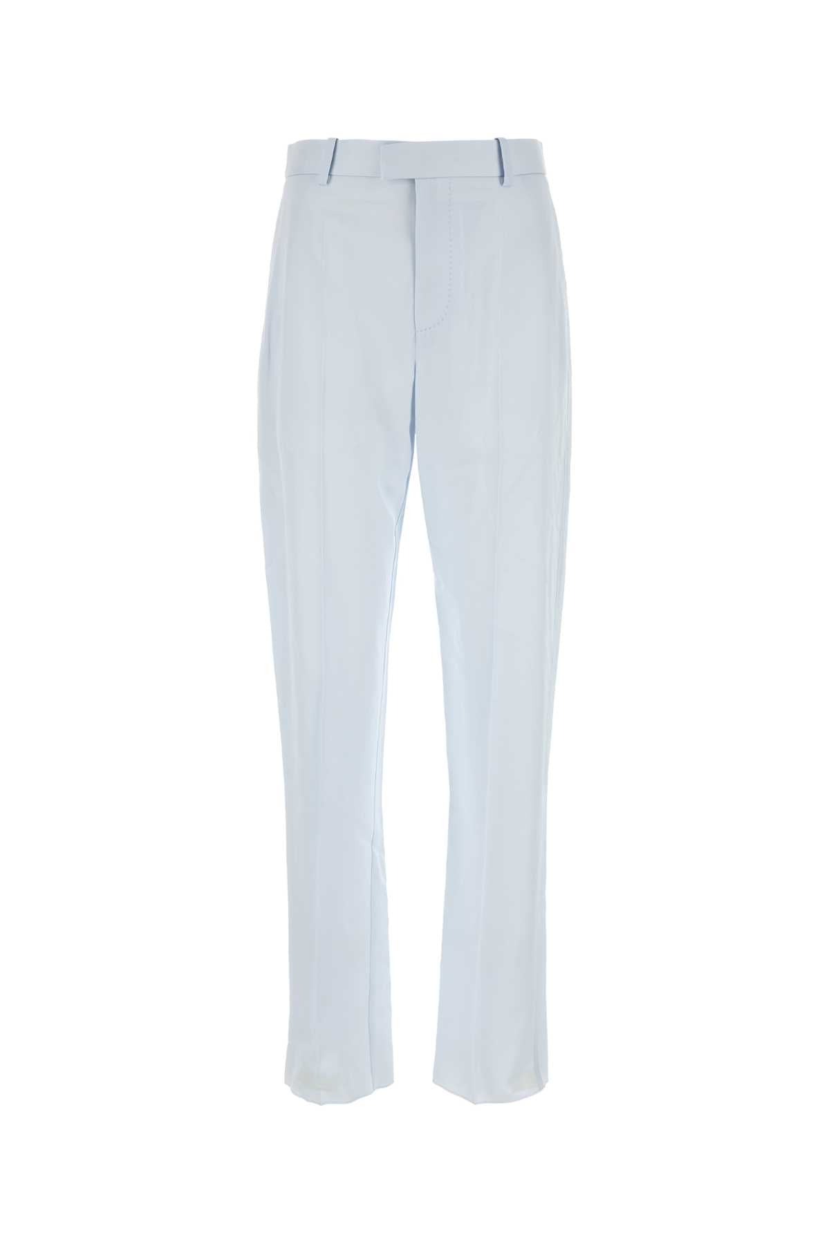 Pastel Light-Blue Twill Pant Morningmist Exterior: Viscose Pantaloni