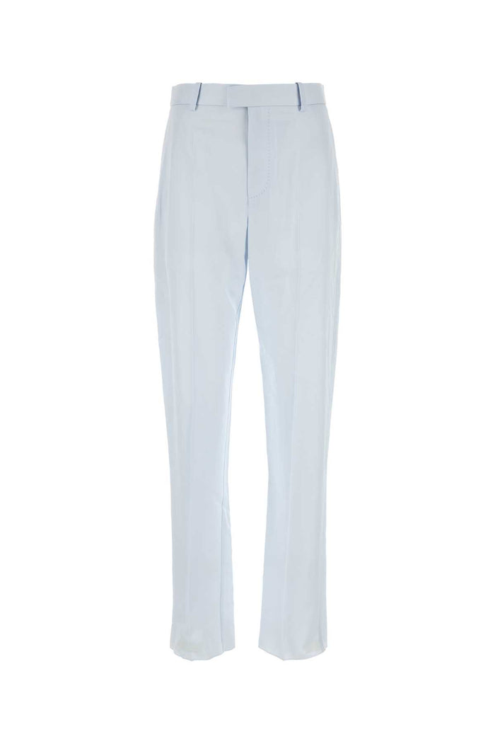 Pastel Light-Blue Twill Pant Morningmist Exterior: Viscose Pantaloni