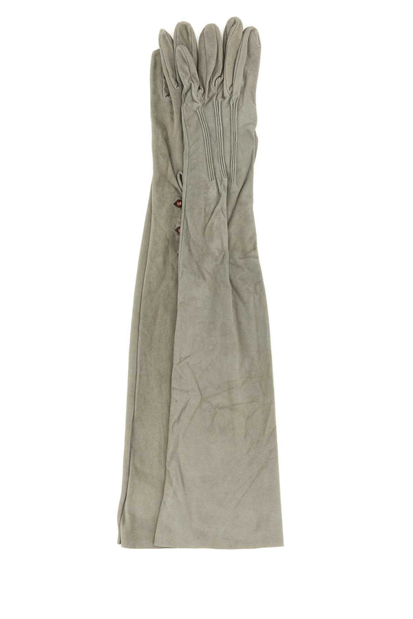 Prada 100% Agnello gloves in gray