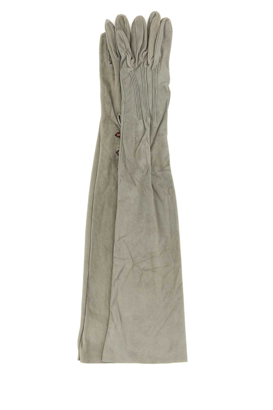 Prada 100% Agnello gloves in gray