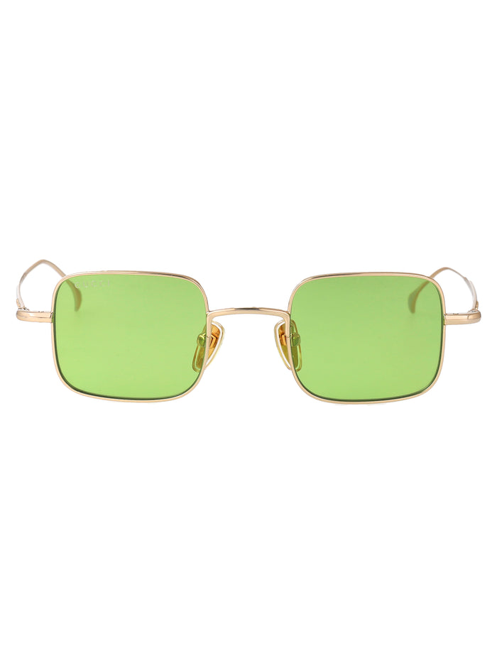Gg1813s Gold-gold-green Metal Sunglasses