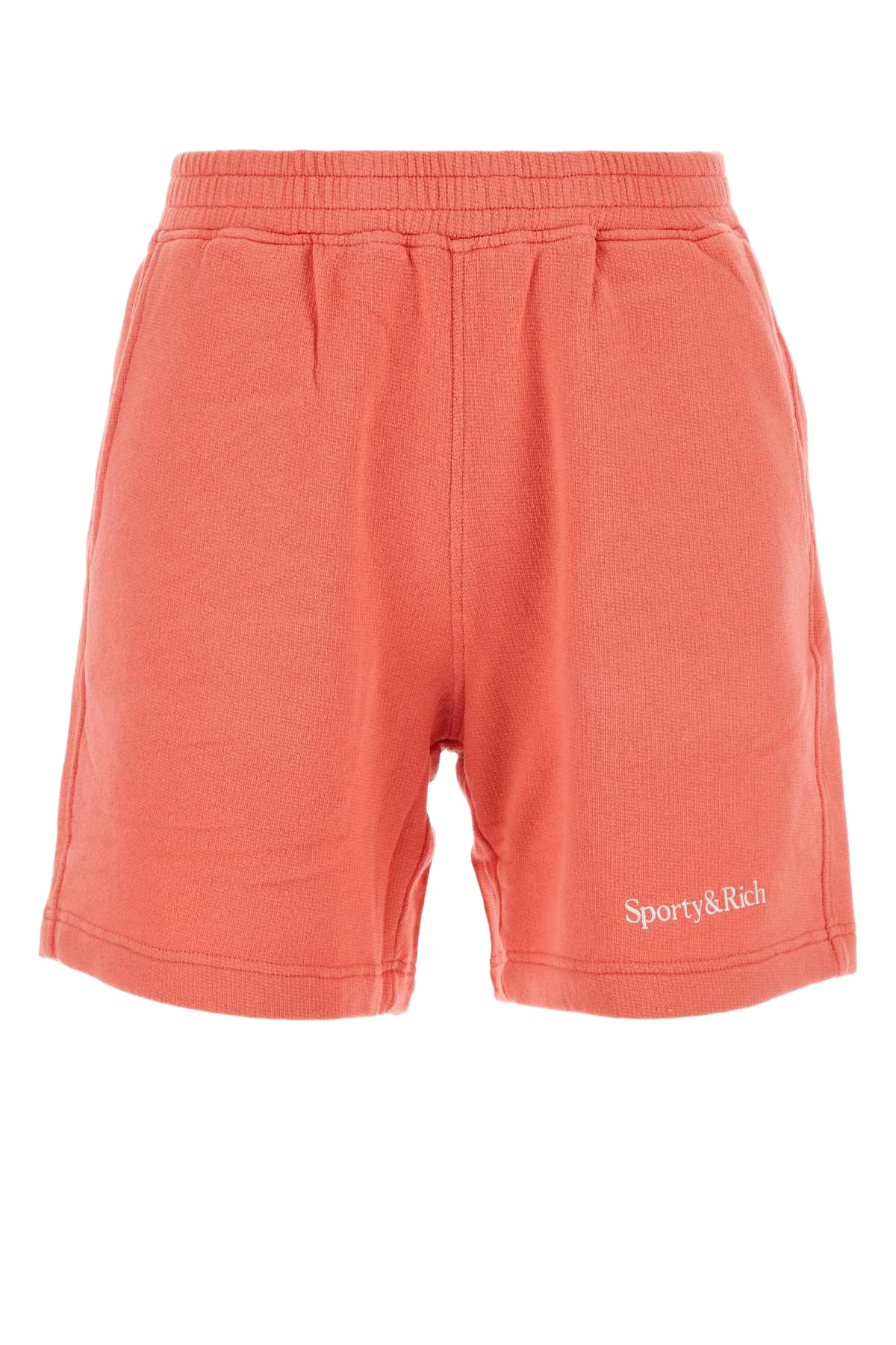 Salmon Pink Stretch Cotton Shorts Cottoncandy