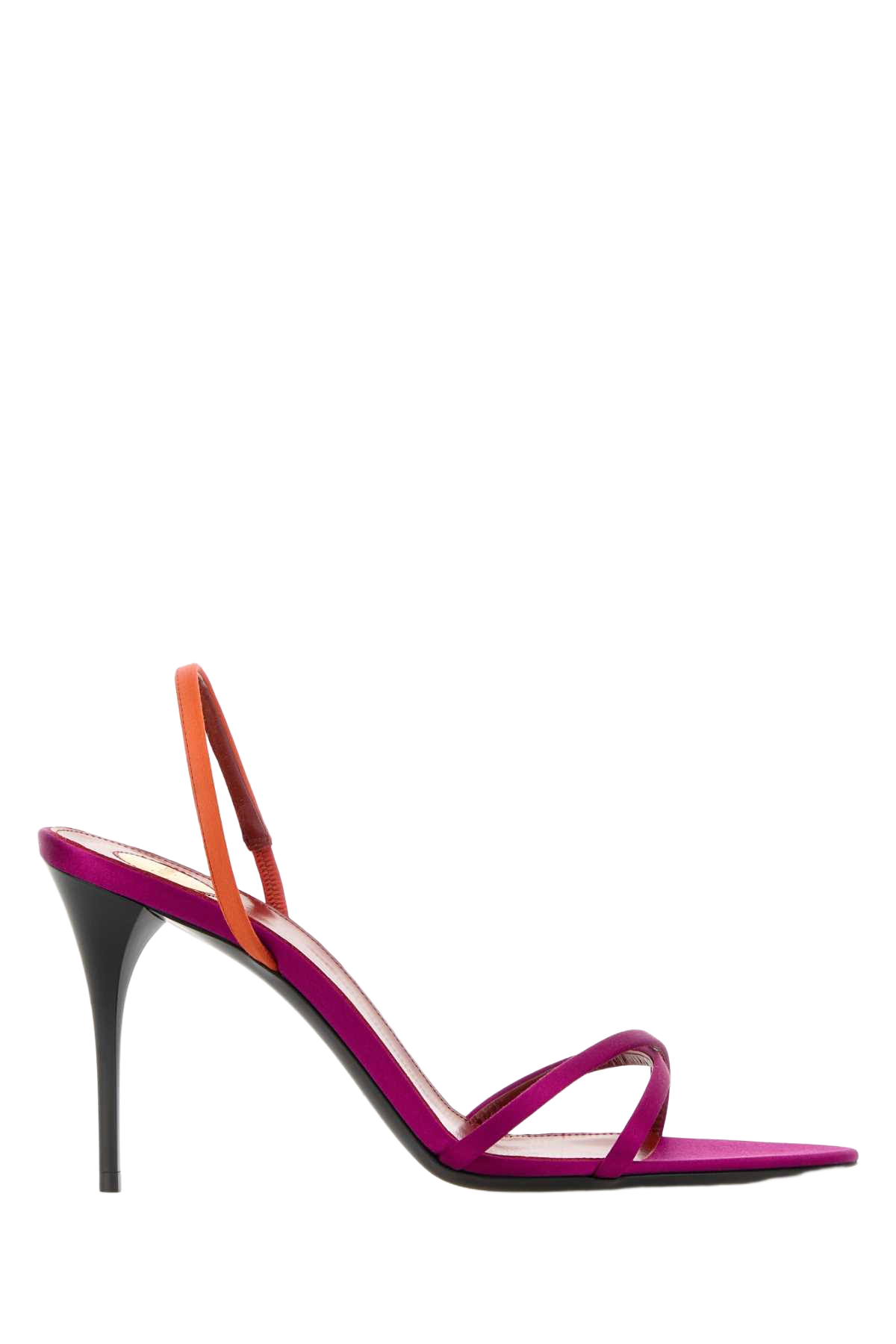 Two-Tone Satin Justify Sandals Moroccanfuxiaaranc Scarpe Con Tacco