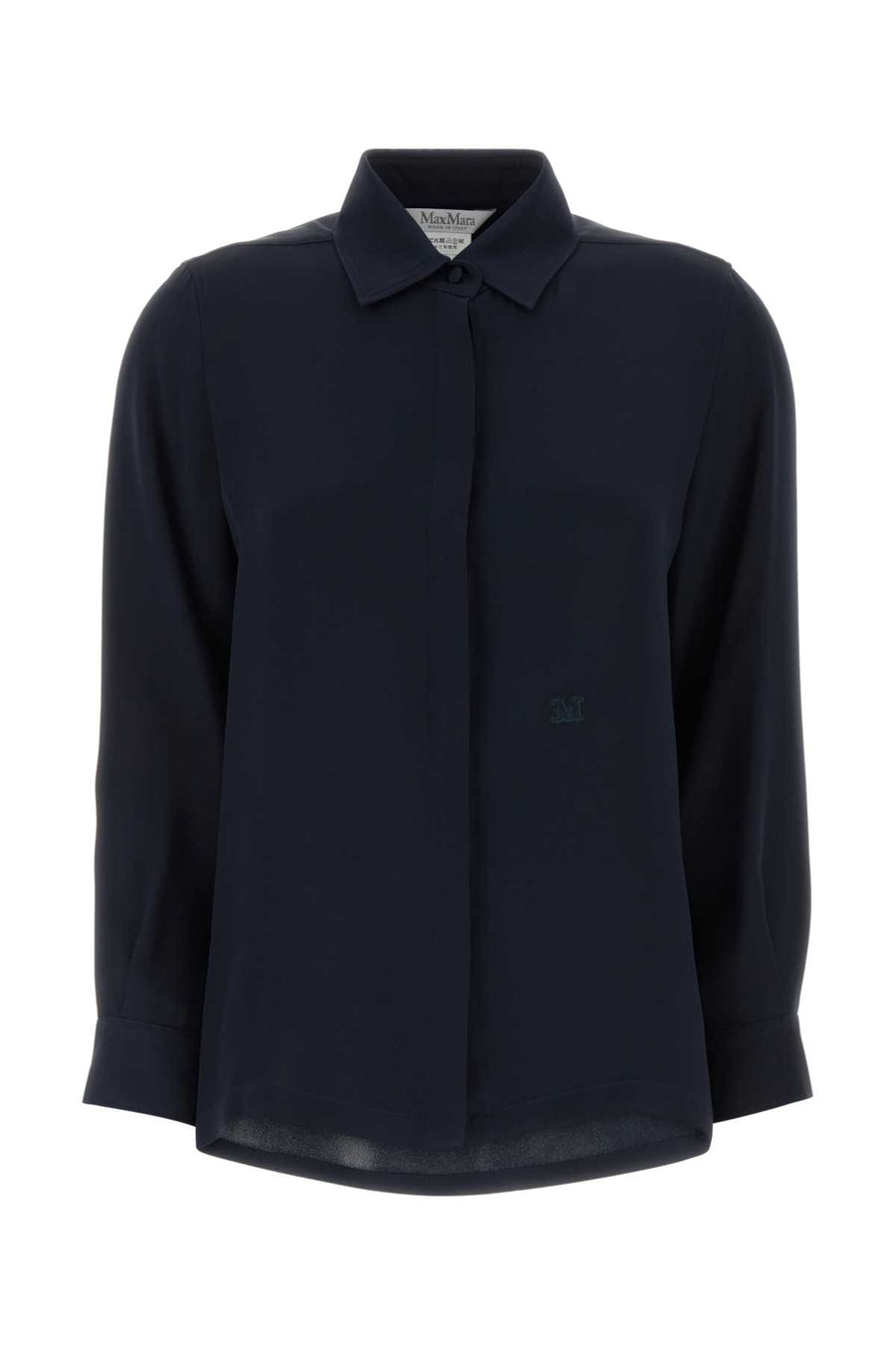 Max Mara 100% Silk shirt in navy