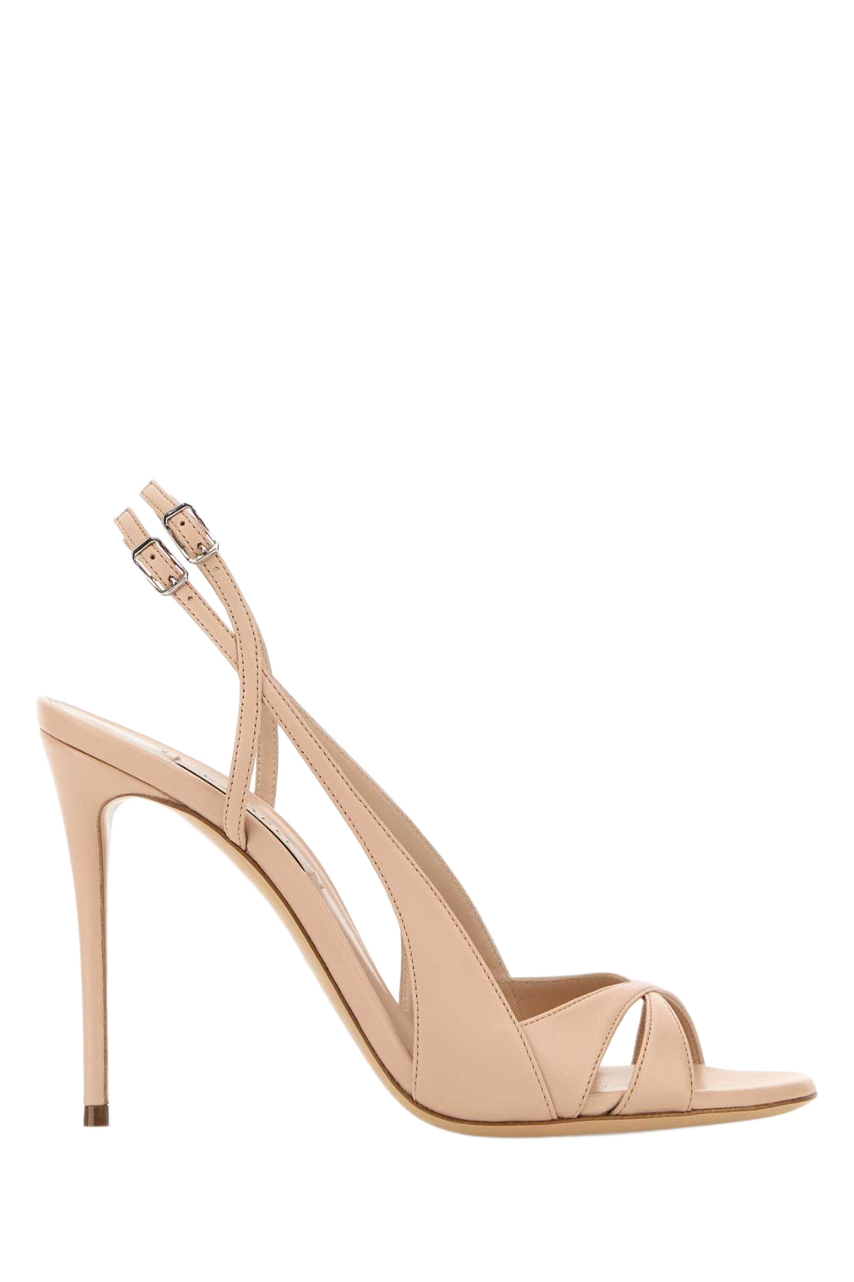 Pink Leather Sandals Cipria Scarpe Con Tacco