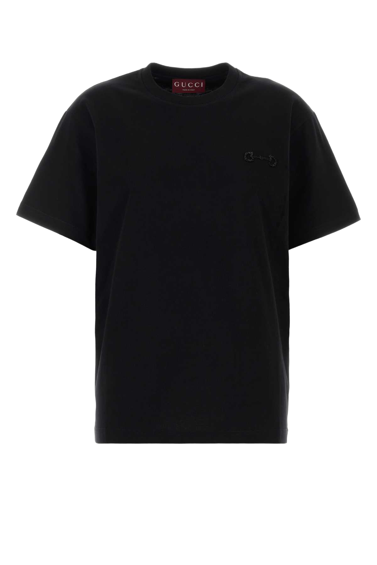 Black Cotton T-Shirt Blackmix Fabric