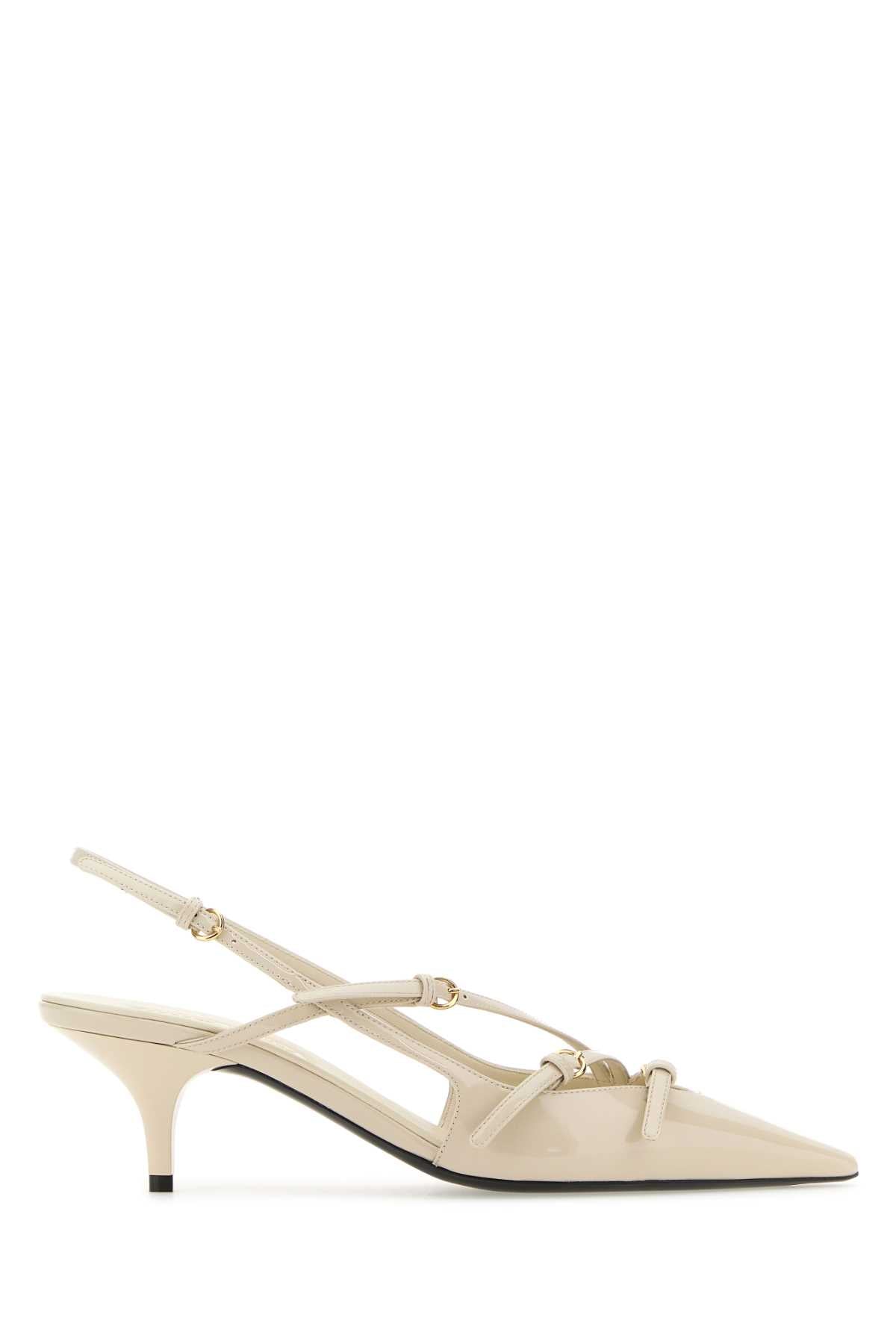 Ivory Leather Pumps Avorio Vitello Scarpe Con Tacco