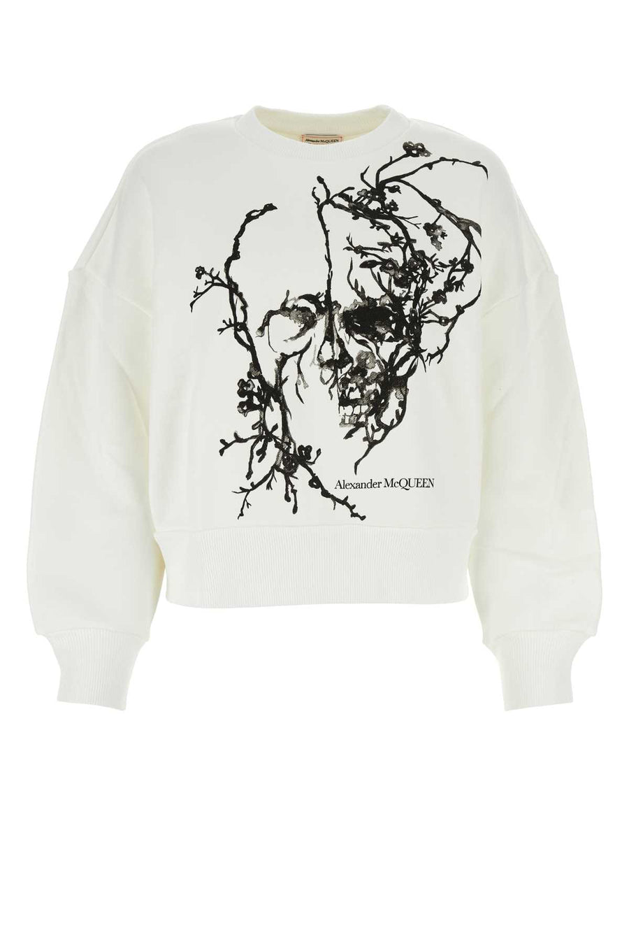 Alexander McQueen Exterior: 100% Cotton sweatshirt in white