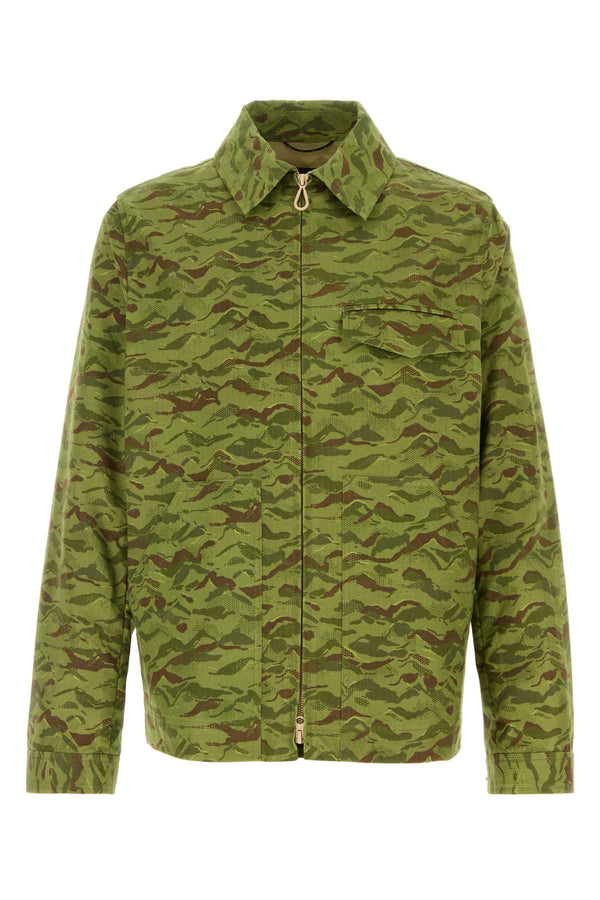 Palto' Mountain Exterior: 70% Cotton 30% Nylon; Lining: 100% Nylon jacket in green