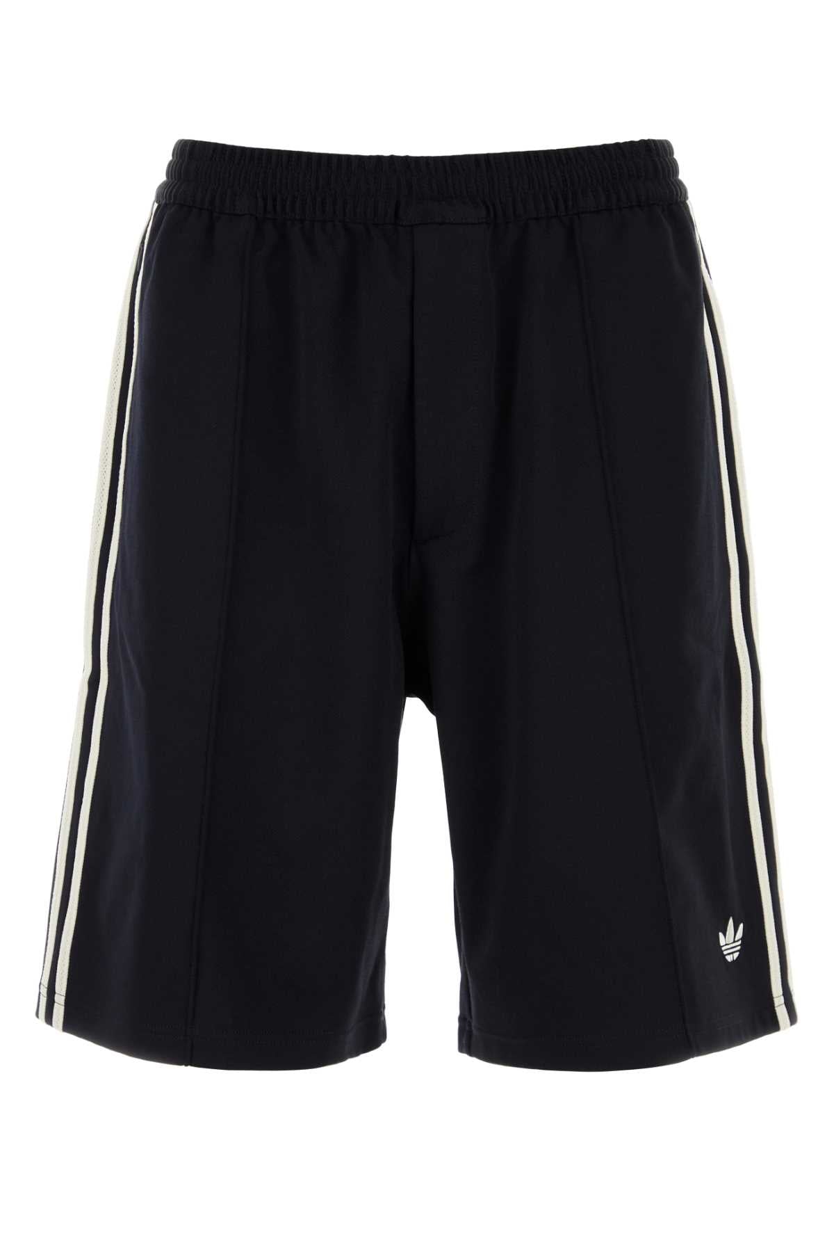 Black Stretch Twill Adidas X Wales Bonner Bermuda Shorts Nightnavy