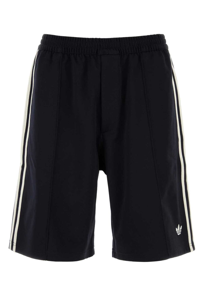 Black Stretch Twill Adidas X Wales Bonner Bermuda Shorts Nightnavy