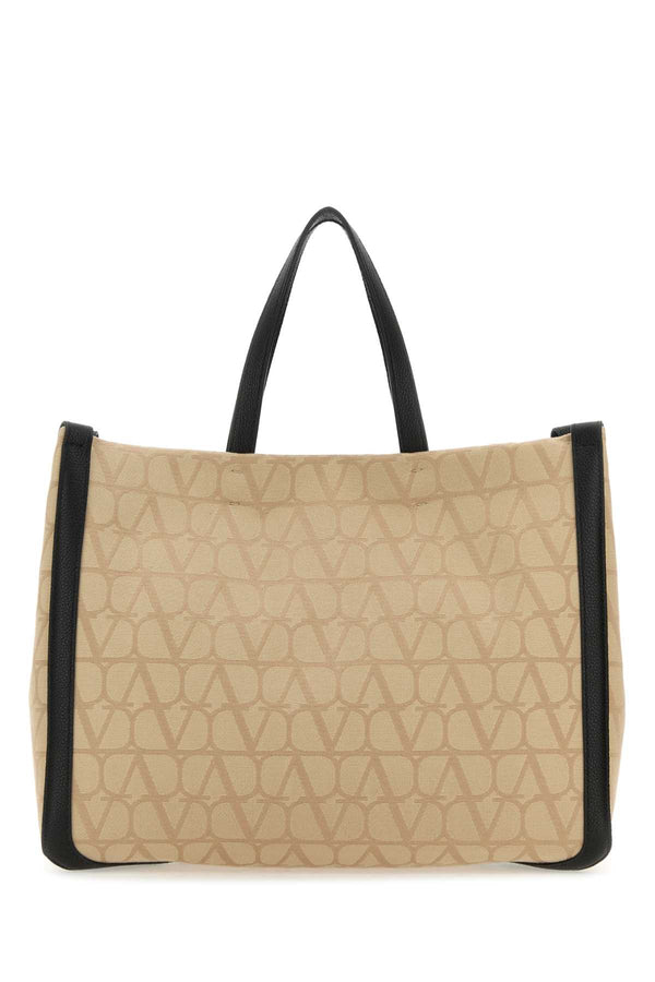Valentino Garavani Exterior: 100% Fabric tote bag in beige