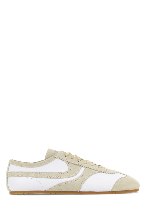 Dries Van Noten Shoes Upper: 60% Cow Leather 40% Calf Leather; Sole: 100% Rubber sneaker in beige