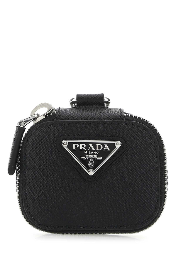 Prada Vitello leather card case in black