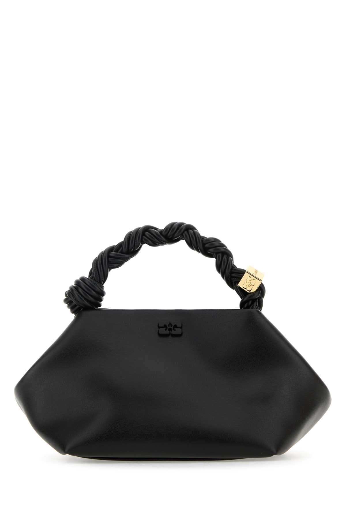Black Recycled Leather Pu Polyester Borse A Mano