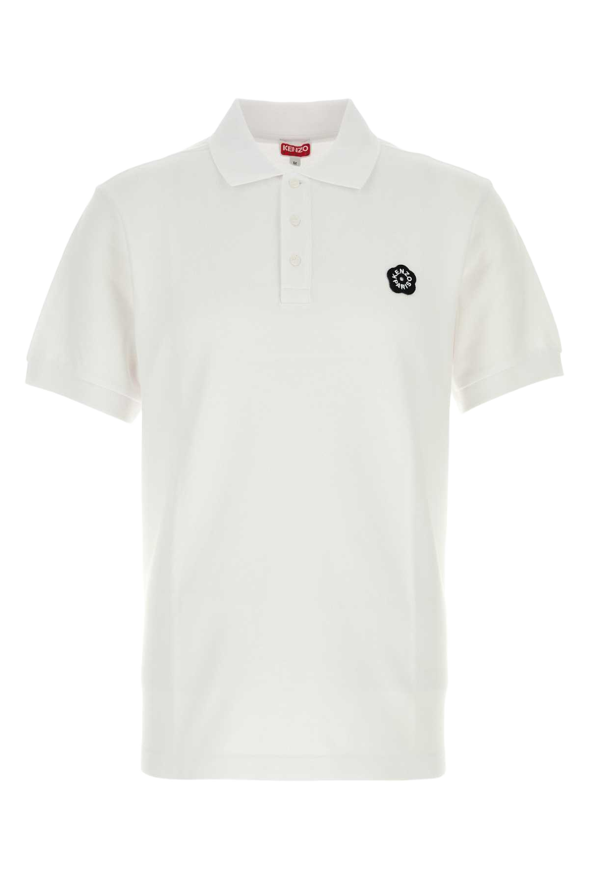 White Piquet Polo Shirt Exterior: Cotton