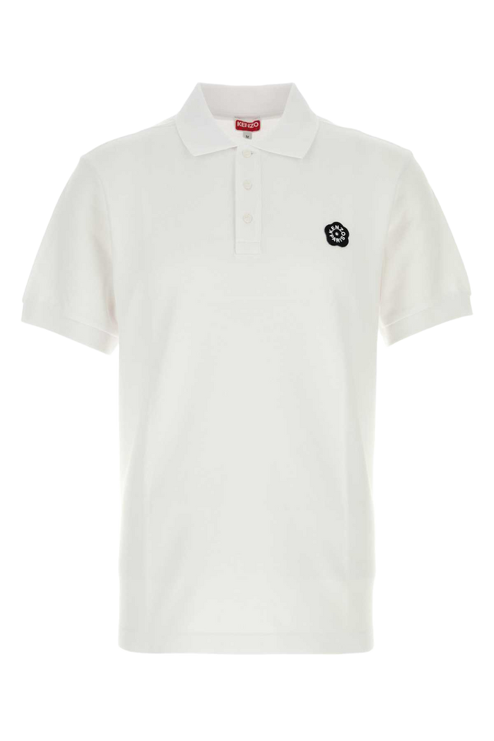 White Piquet Polo Shirt Exterior: Cotton