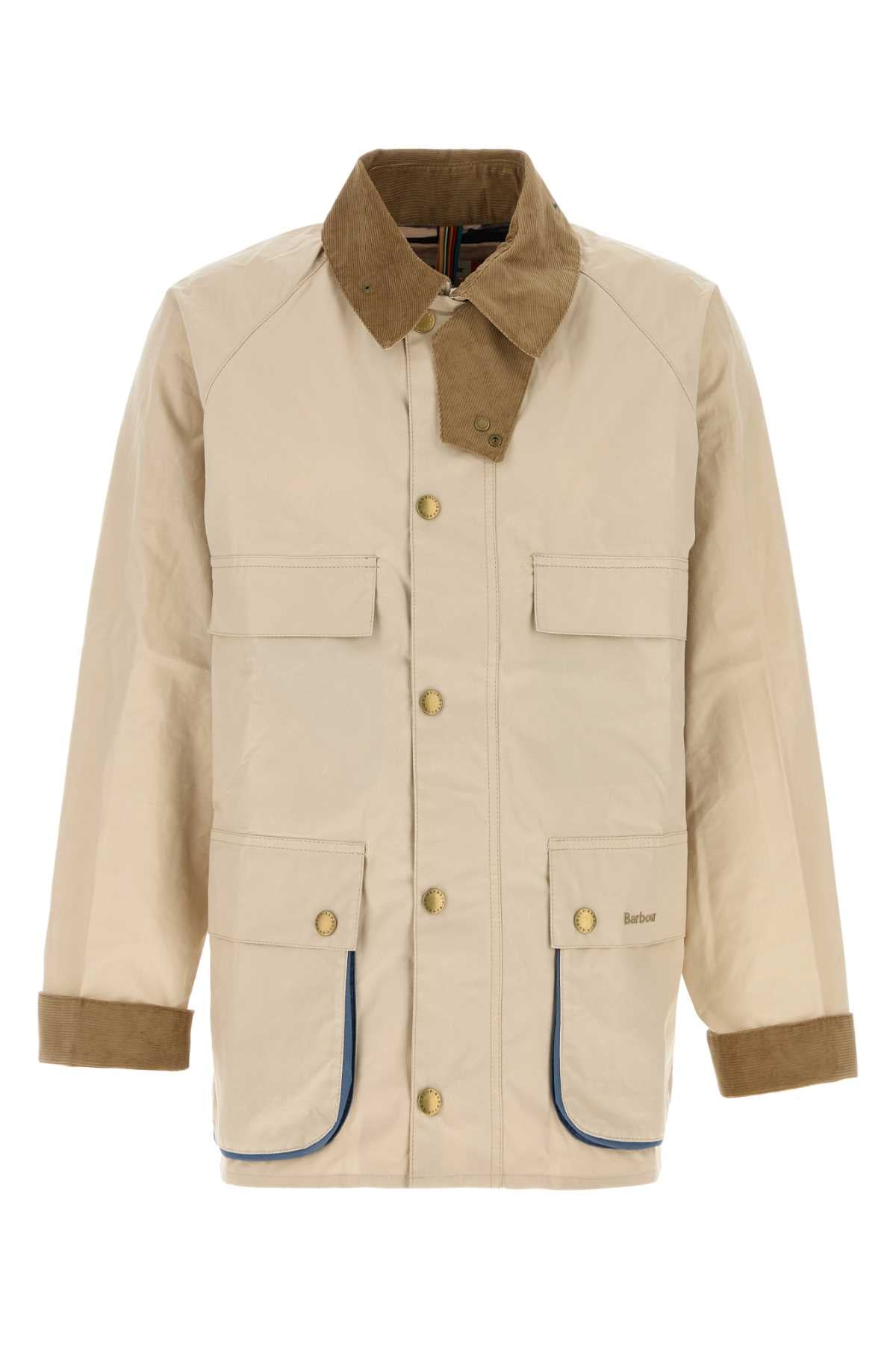 Sand Cotton Barbour X Paul Smith Jacket Oatmeal Exterior: Giacche E Gilet