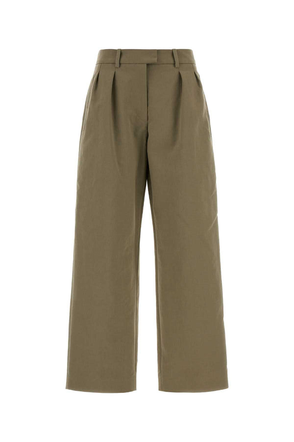 Khaki Exterior: Cotton Pantaloni