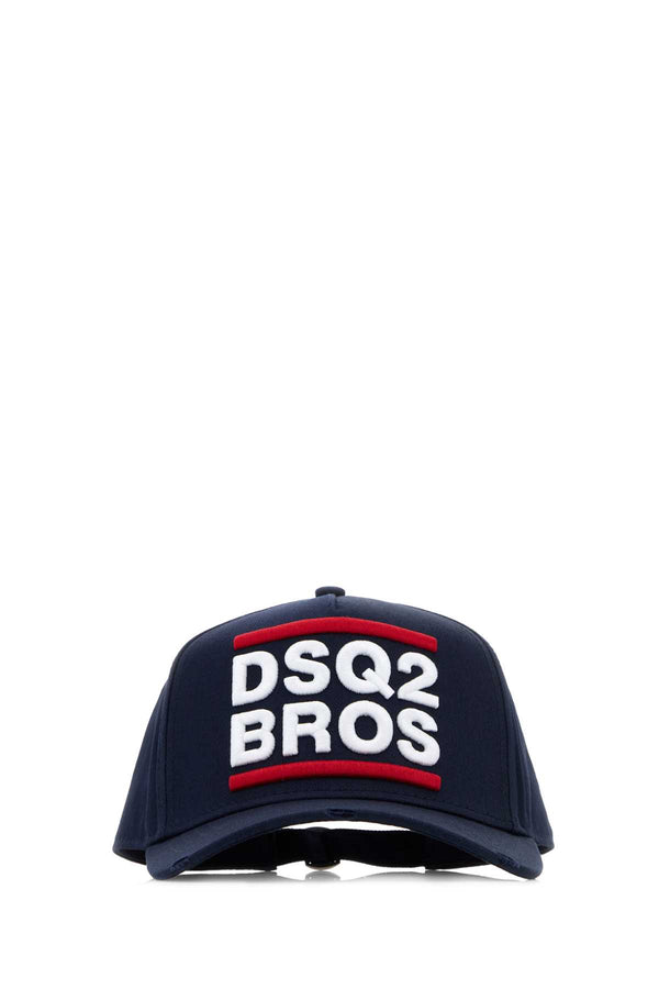 Dsquared2 HAT 100% Cotton baseball cap in navy