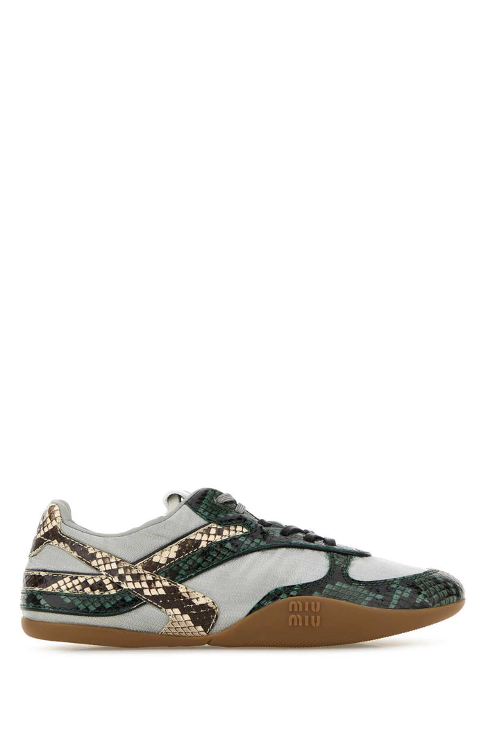 Multicolor Fabric And Leather Sneakers Nubeabete