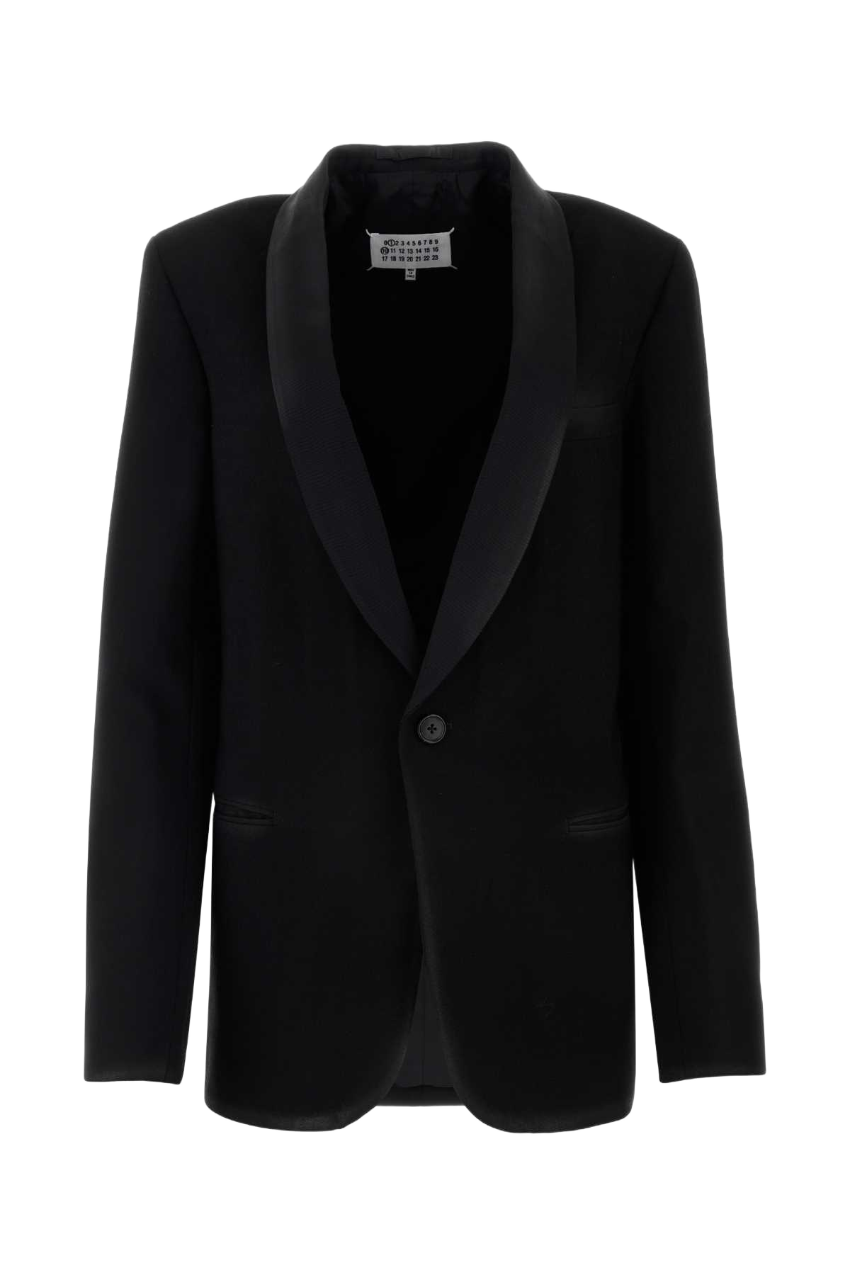 Black Gabardine Blazer Blackshiny Giacche E Gilet