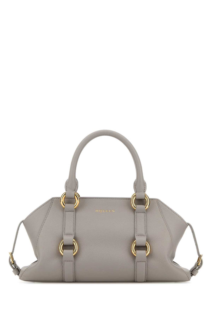 Grey Leather Small Farringdon Handbag Greygold Borse A Mano