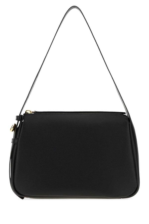 Tory Burch Shoulder Exterior: 100% Leather; Lining: 100% Fabric; Finishing: Golden metal shoulder bag in black