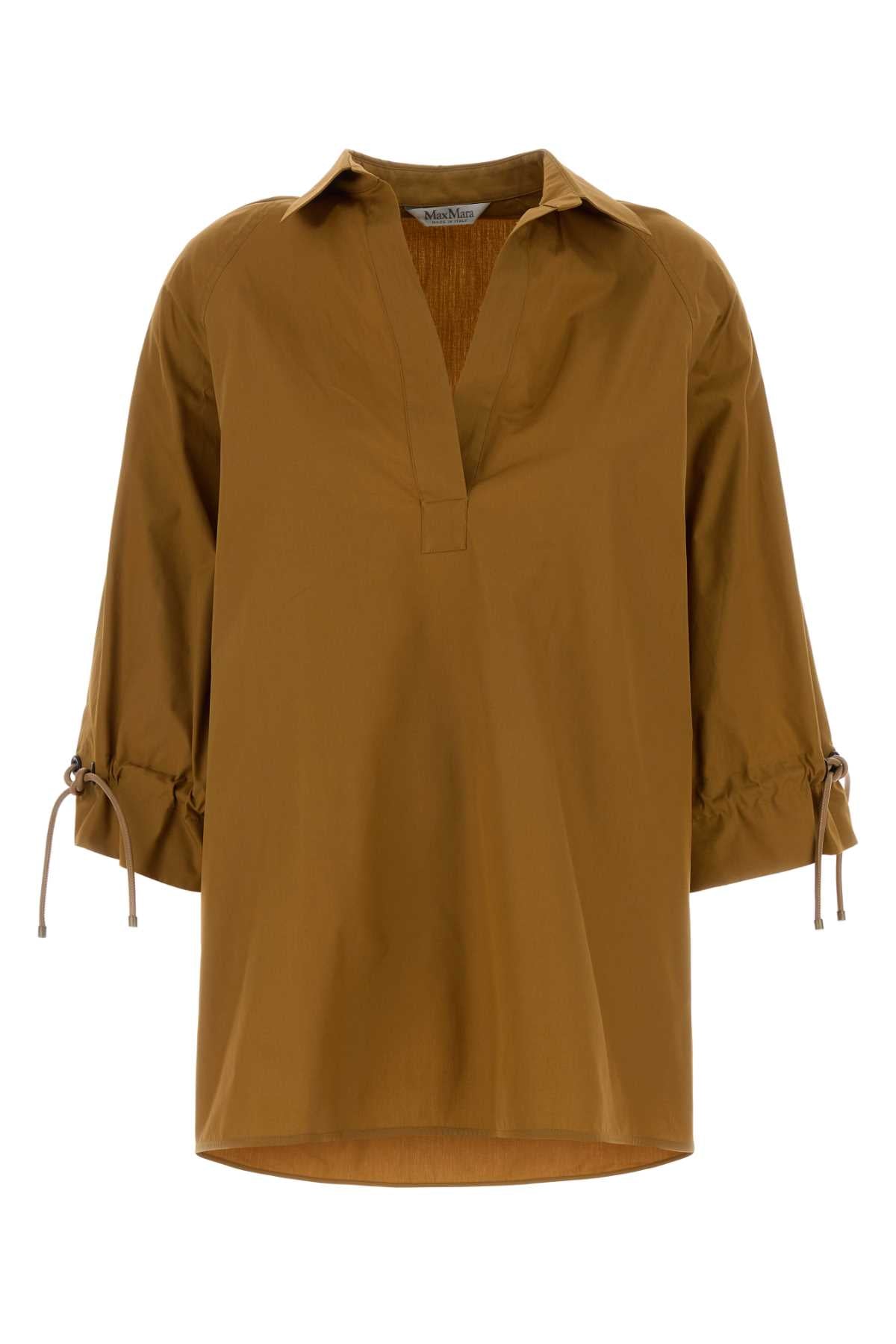 Biscuit Poplin Adorni Blouse Terra Exterior: Cotton Maglie