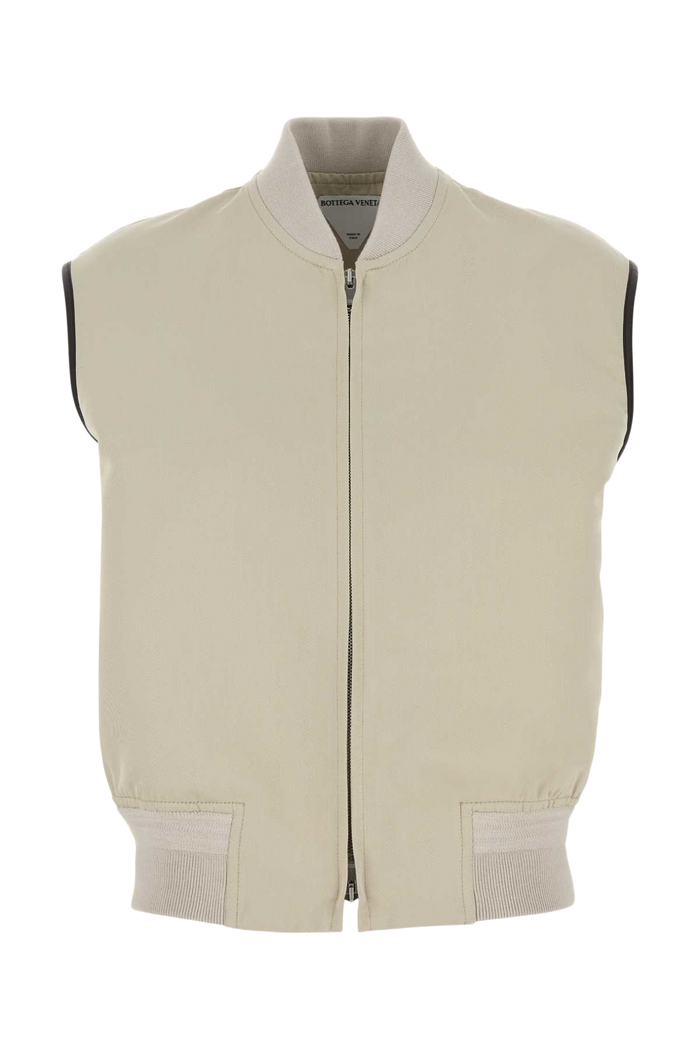 Sand Twill Vest Greyputty Giacche E Gilet