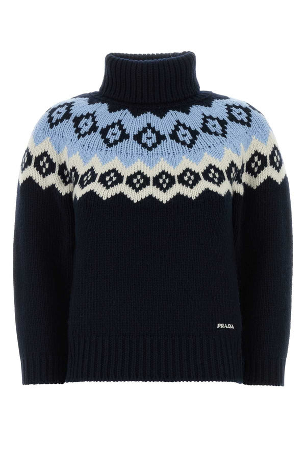 Prada 70% Virgin wool sweater in navy