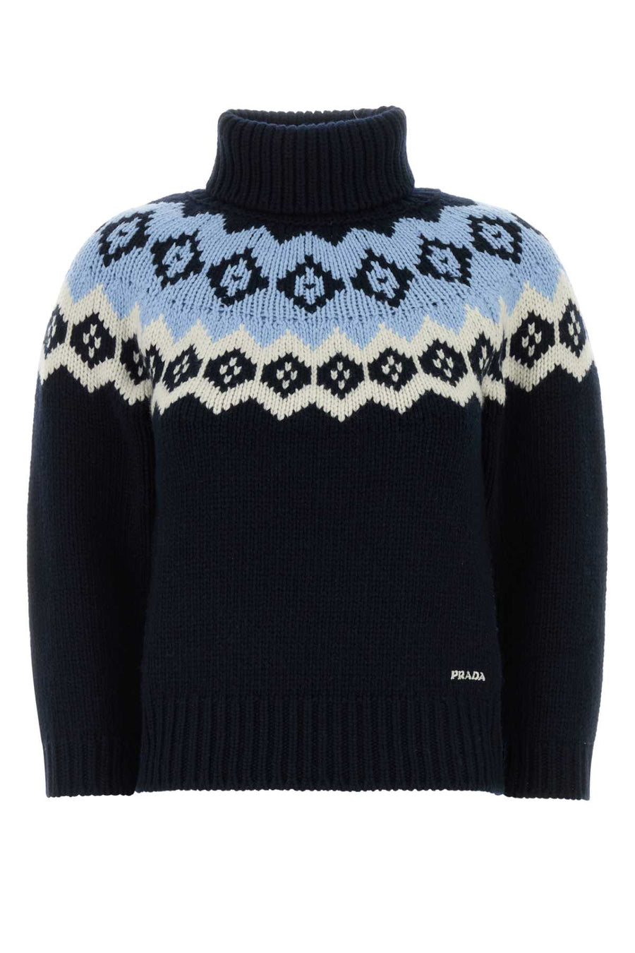 Prada 70% Virgin wool sweater in navy