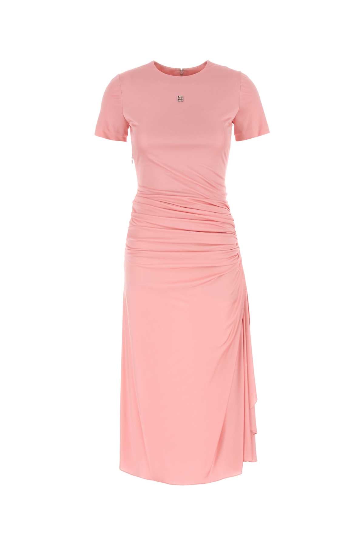 Pink Viscose Dress Candypink Exterior: Abiti