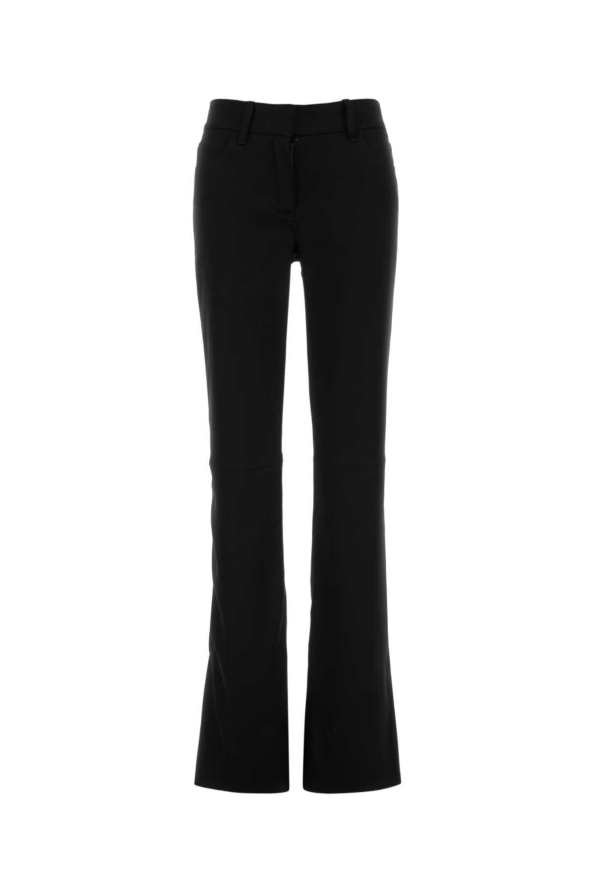 Black Satin Pant Exterior: Acetate Polyester Pantaloni