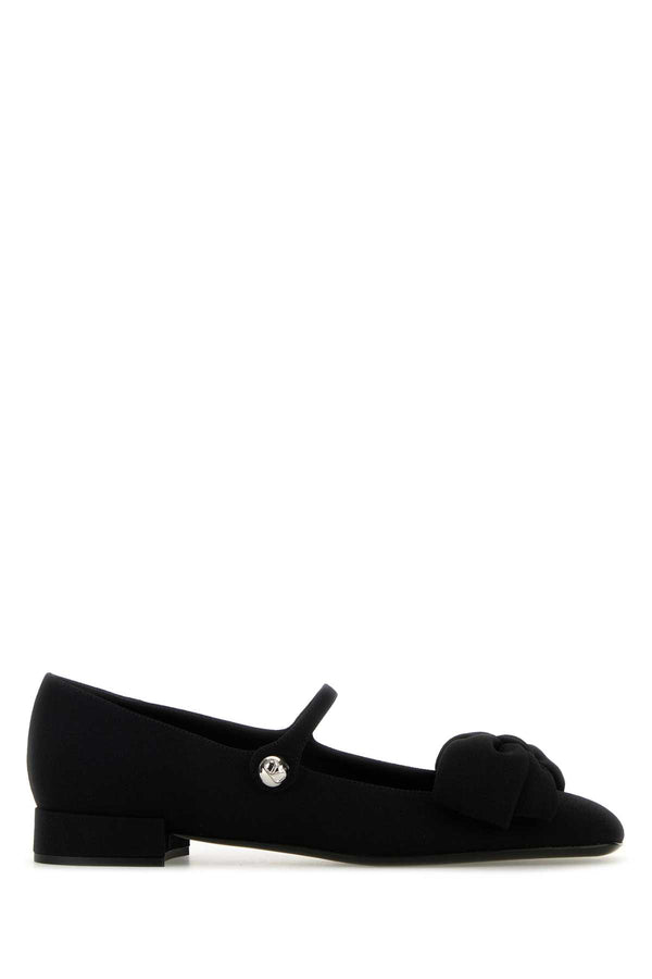 Valentino Garavani Exterior: 100% Fabric Interior: 100% Leather Sole: Leather mary jane flat in black