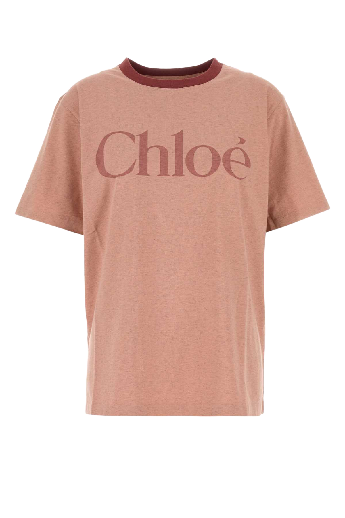 Melange Dark Pink Cotton T-Shirt Petalpink Exterior