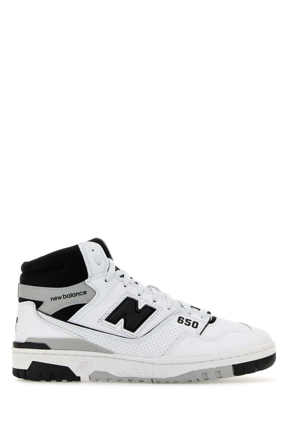 Multicolor Leather 650 Sneakers White