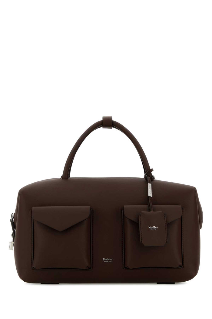 Chocolate Leather Holdall Cargo Handbag Avorio Borse A Mano