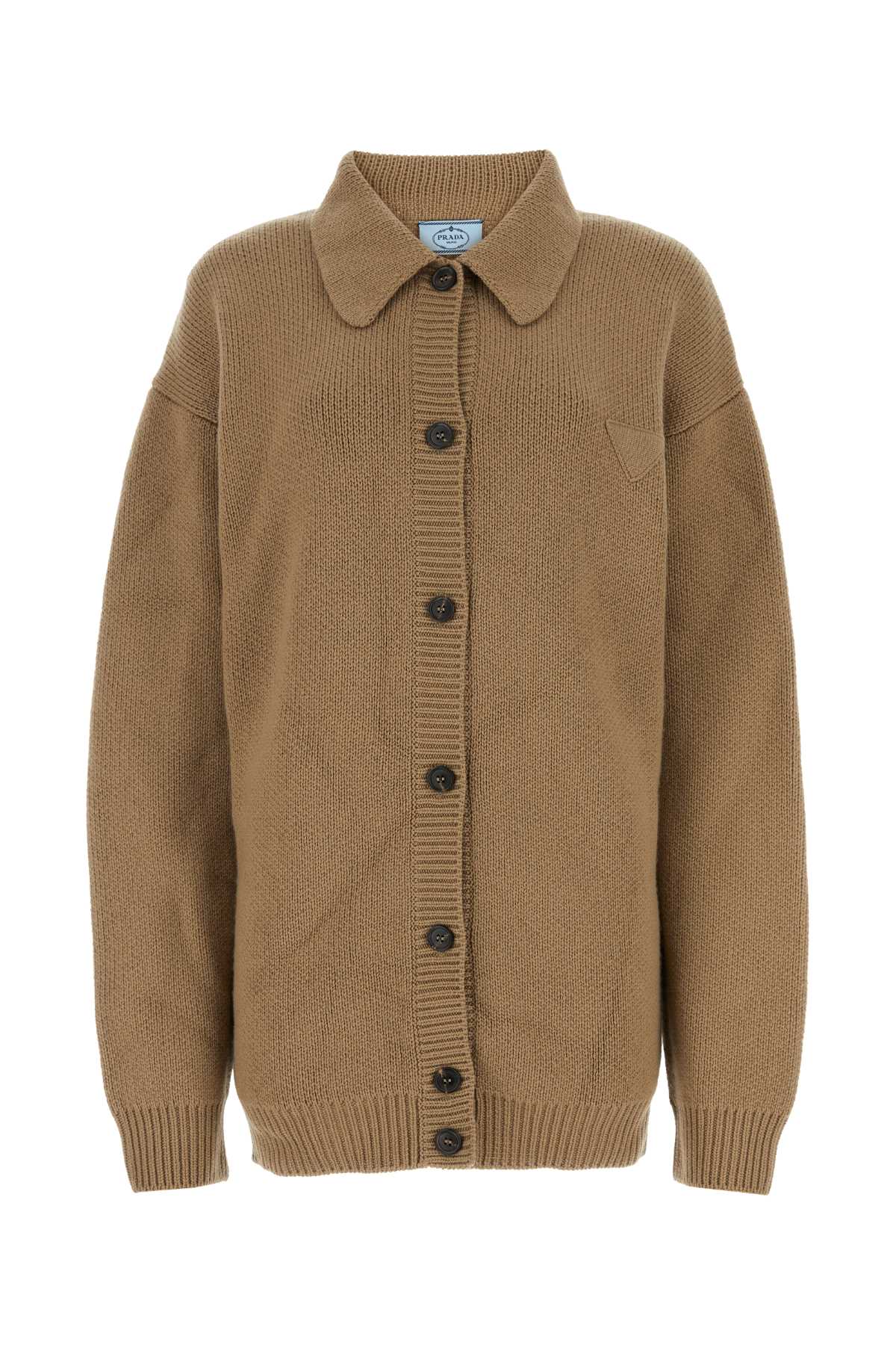 Biscuit Cashmere Cardigan F0040 Exterior: Maglieria