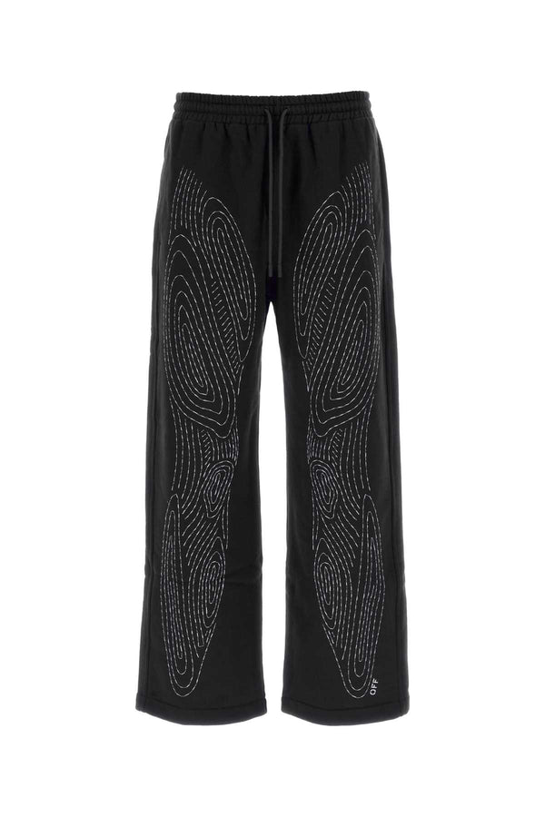 Off-White 100% Cotton joggers in black