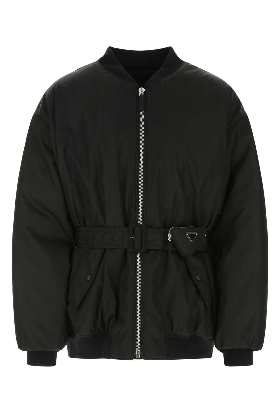 Prada Exterior: 100% Re-Nylon; Lining: 100% Re-Nylon; Padding: 55% Polyester padded jacket in black