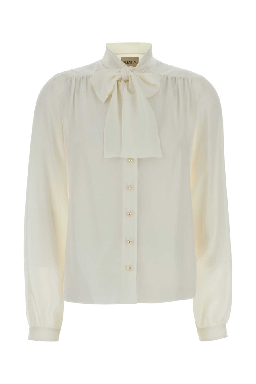 Valentino Garavani Solid 100% Silk shirt in white