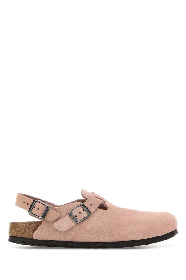 Birkenstock Suede Exterior: 100% Suede slingback in pink
