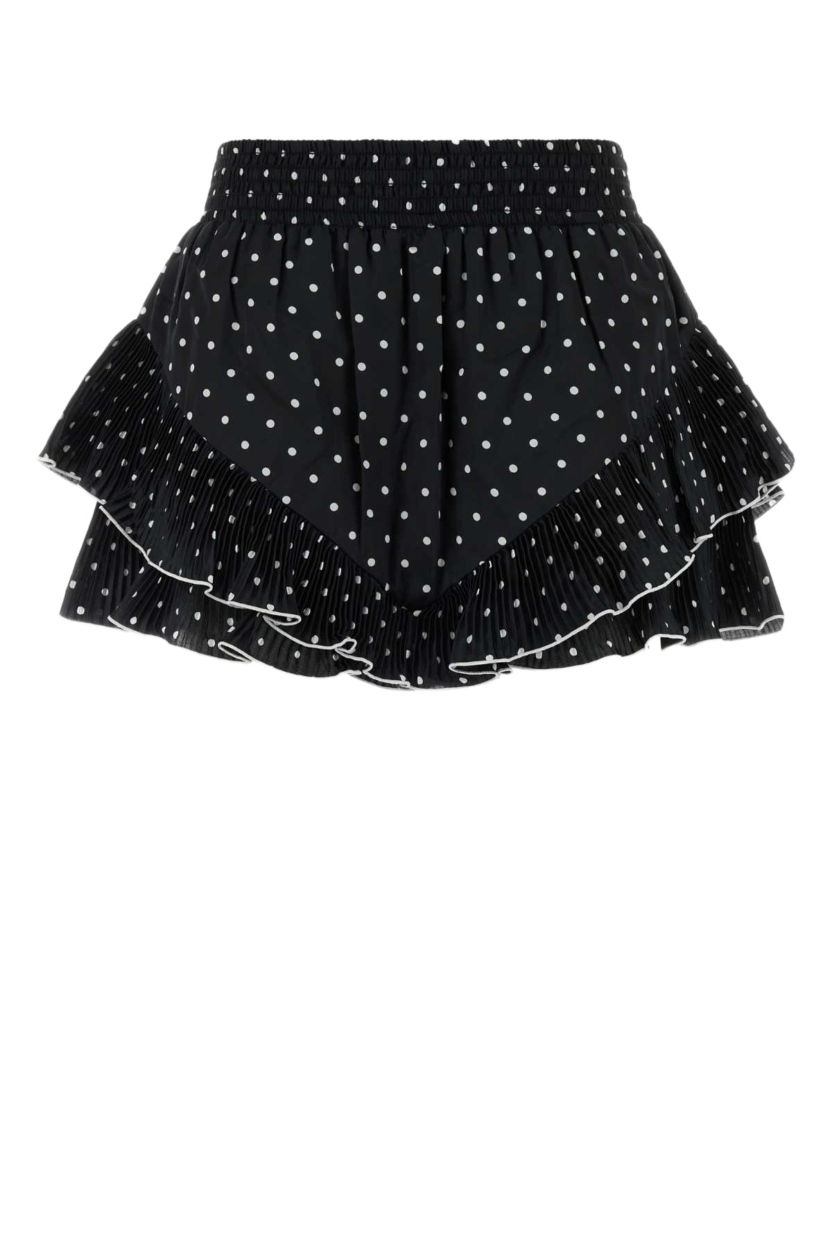 Printed Twill Mini Skirt Black Gonne
